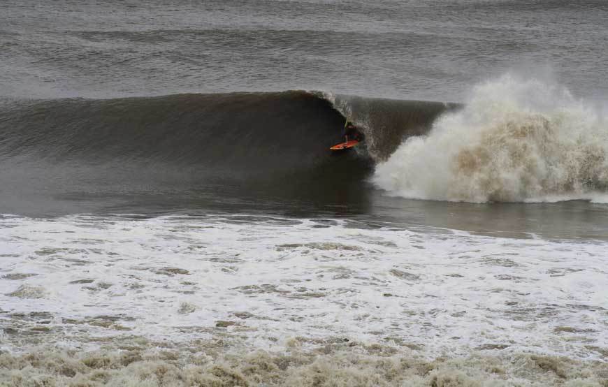 surfing hurricane irene waves in new jersey