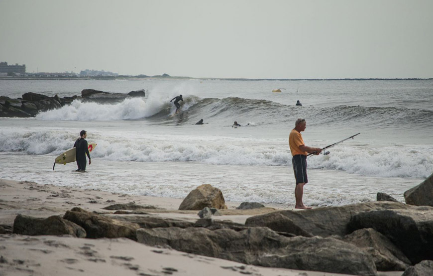 Surfing Rockaway Beach NY