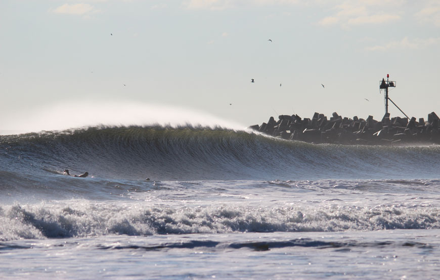 January Surfing Waves NJ