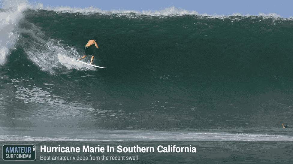 big surf in california hurricane marie